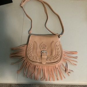 NWOT KIDS Tassel Fringe Faux Suede purse